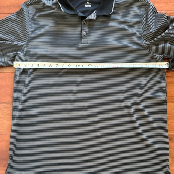 Van Heusen Air Classic Fit Black & Gray Striped Polo Shirt XL - Picture 4 of 5
